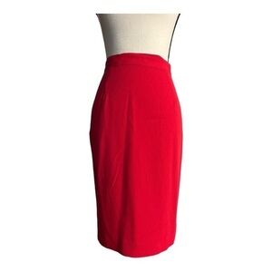 Alberto Makali Red Vintage Pencil Dress Skirt Size 2